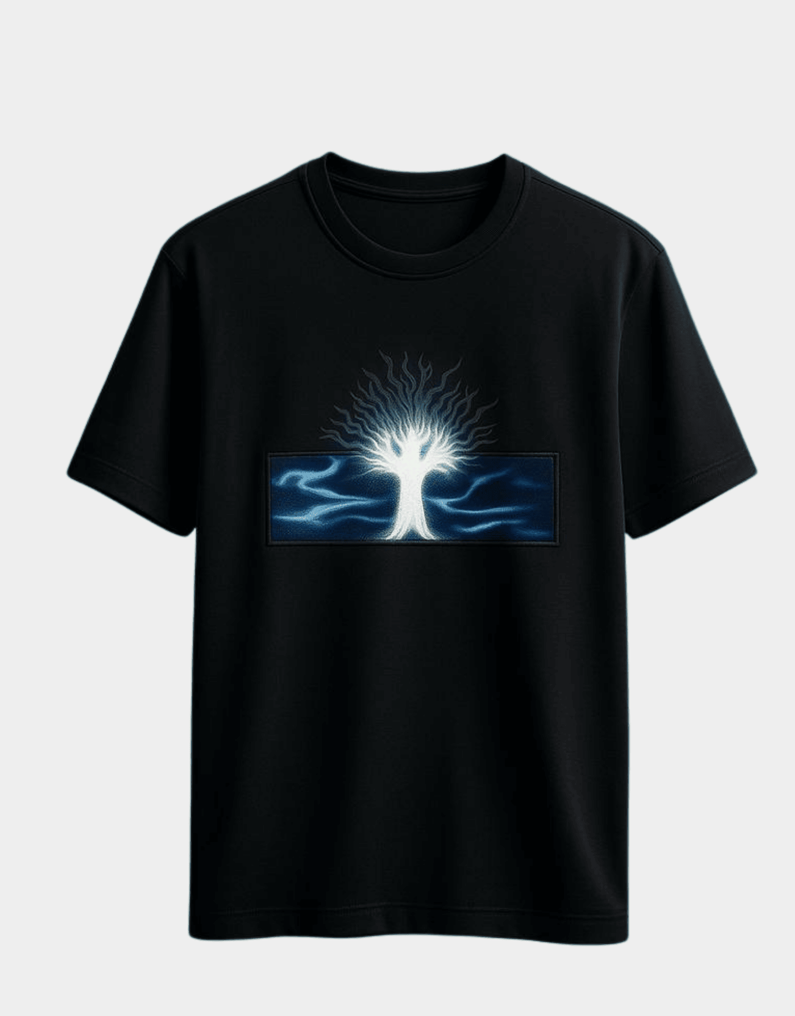Glowing White Tree Design