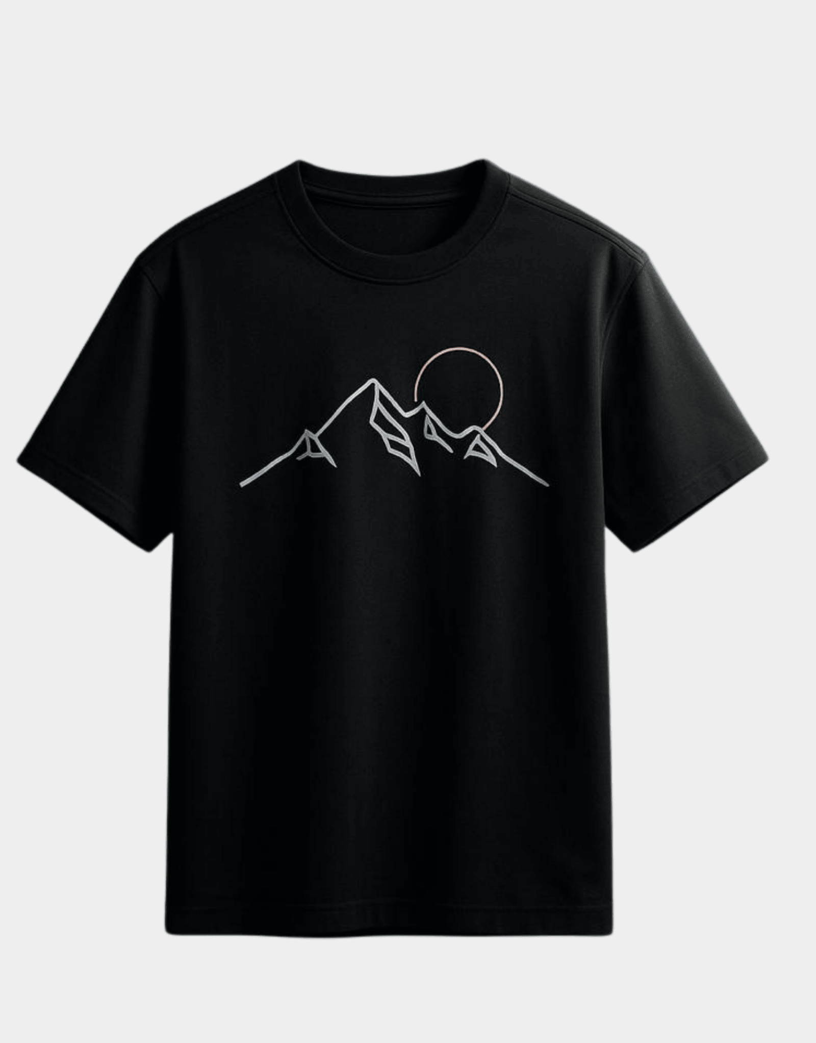 Minimalist Mountain & Sun Graphic